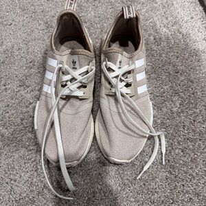 Adidas Cream Sneakers with White Accents